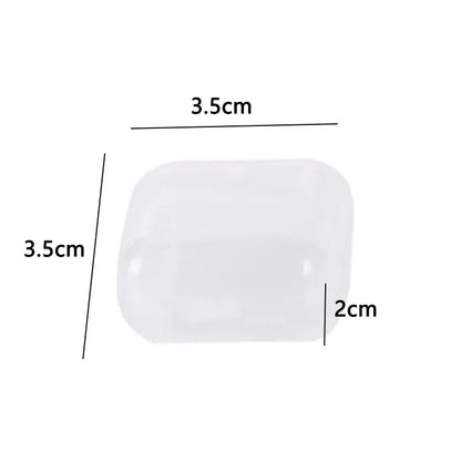 Mini Plastic Jewelry Storage Box Square Transparent Flip Portable Pill Container Jewelry Holder Packaging Earrings Display Ca