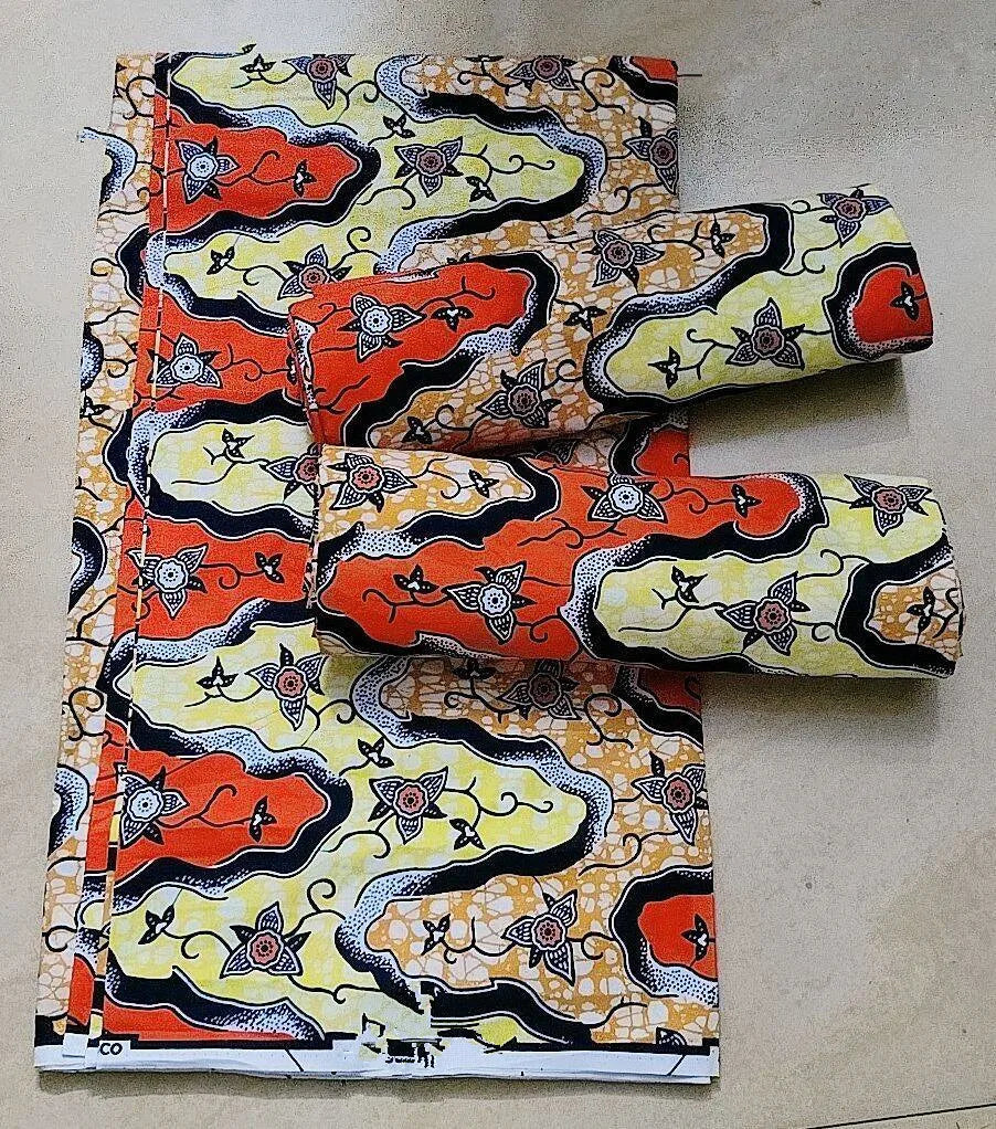 African Ankara prints batik patchwork fabric real wax African sewing material 100% cotton tissu for dress crafts - as picture