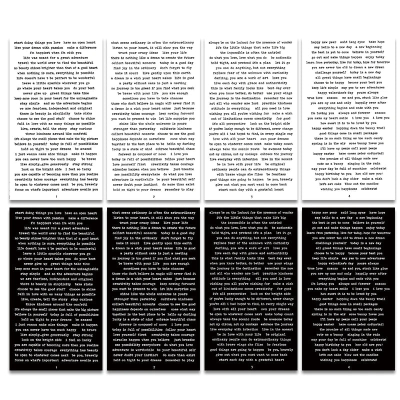 8 Sheet Quote Stickers for Journaling Small Talk Stickers Phrase Word Notebook DIY for Art Journal Collage Album Aesthetic