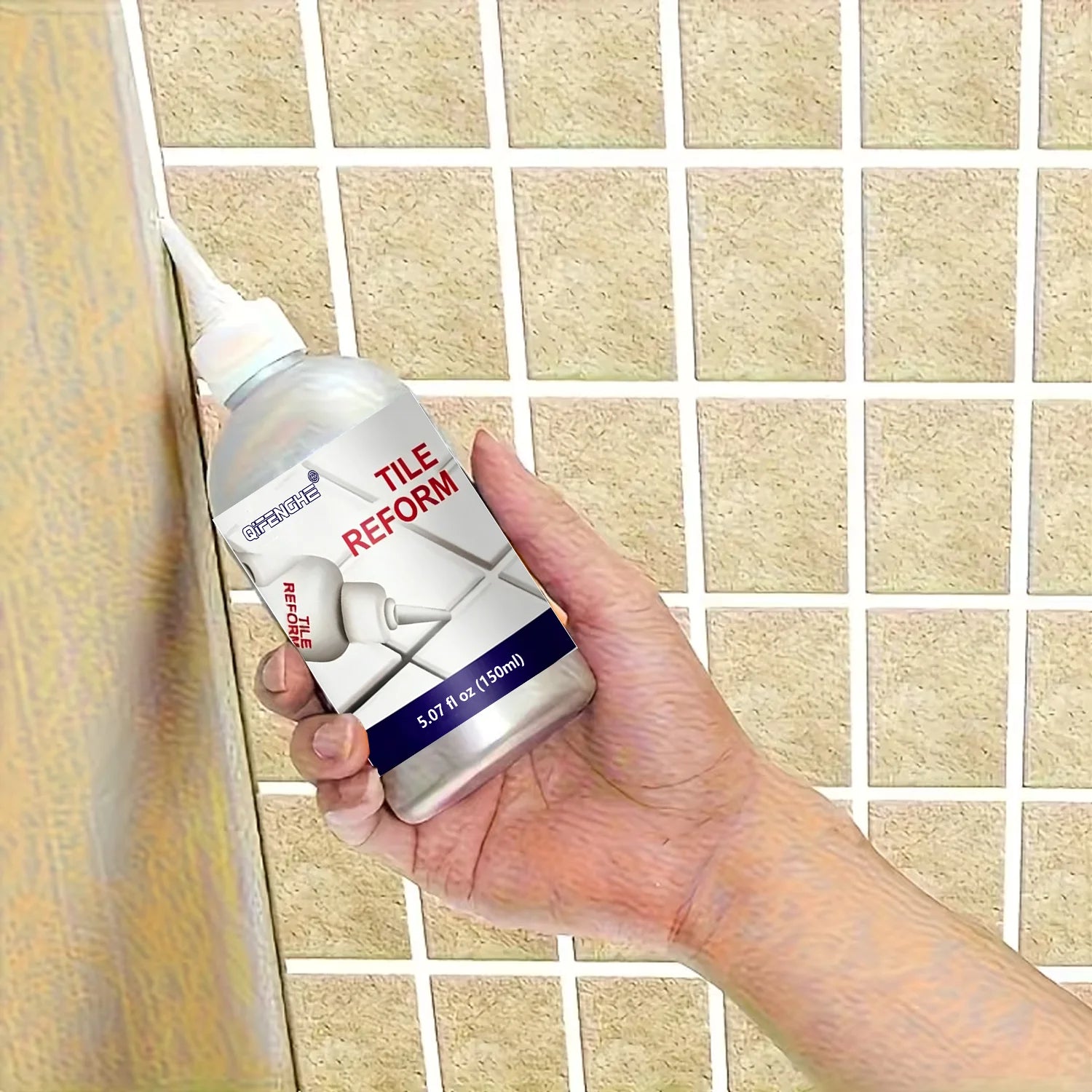 Tile Reform Grout Repair Pen, Waterproof Tile Gap Filler, Mildew Resistant Tile Seam Refinisher for Bathroom Kitchen Floor Wa
