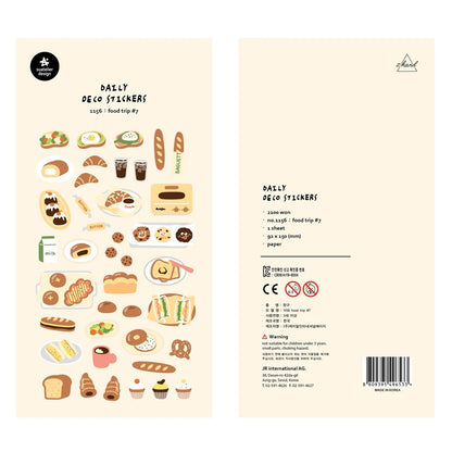 Suatelier Foods Stickers Aesthetic Scrapbooking Cute Junk Journal Ephemera Korean Deco Sticker Planner Diary DIY Craft Suppli