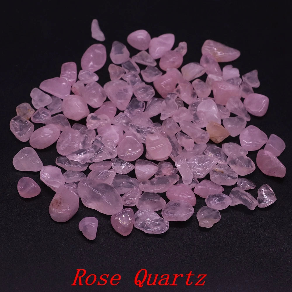 Natural Crystal Gravel Specimen Rose Quartz Amethyst Home Decor Colorful for Aquarium Healing Energy Stone Rock Mineral 50g 1