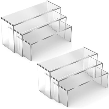 3/6/9Pcs Acrylic Display Stand Blind Box Storage Shelf U Shape Lightweight Cupcake Holder Dessert Display Jewelry Display Ris