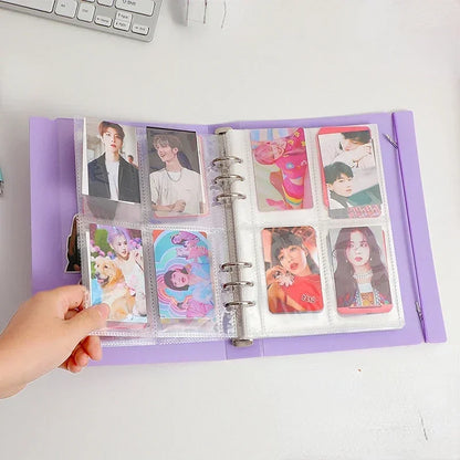 A5 Kpop Photocard Holder Binding Photo Cards Holder in Polaroid Album Book 3 Inches Heart Photo Card School Stationery Binder