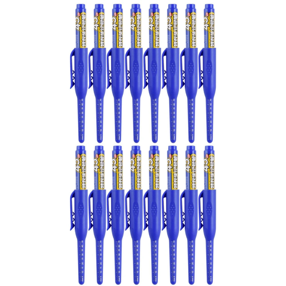 4-40Pcs White/Black/Blue/Red 45mm Deep Hole Marker Pens Long Nib Head Carpenter Pen Waterproof for Measuring Woodworking Offi