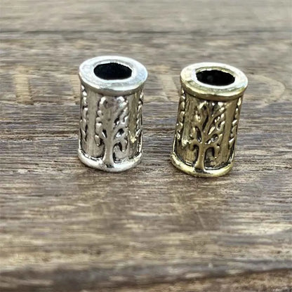 Nostalgia 1pcs Tree Of Life Bead For Hair Beard Braids Norse Runes Viking Symbols Beads For Bracelet Jewelry Making