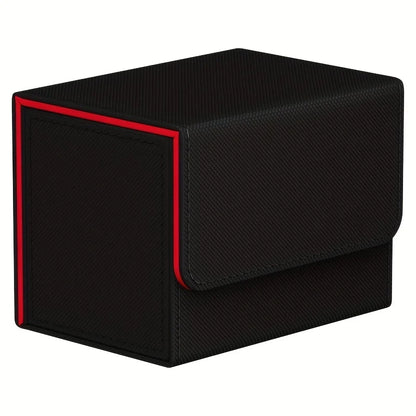 100+Trading Card Deck Box Storage Holder Organizer Cards Case for Card Collectible Game Card Cases Protectors Container - bla