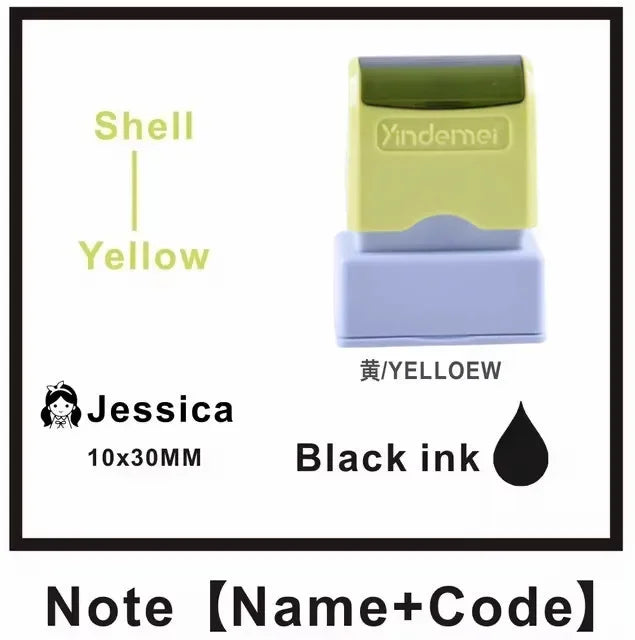 Customized Arabic Hebrew Name Stamp Waterproof Seal Custom Teacher Signature Student Child Cloth Ink Stamp Selfing-inking Sta