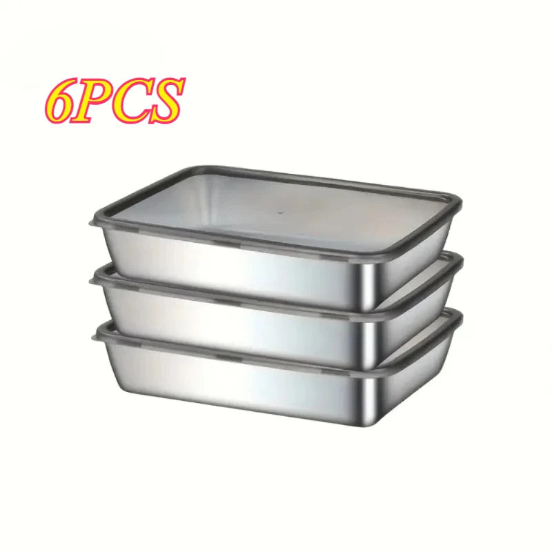Pro Stainless Baking Trays! 3pcs with Lids - Non-Stick & Easy-Clean. Perfect for Roasting Veggies/Meats. Home & Restaurant Gr