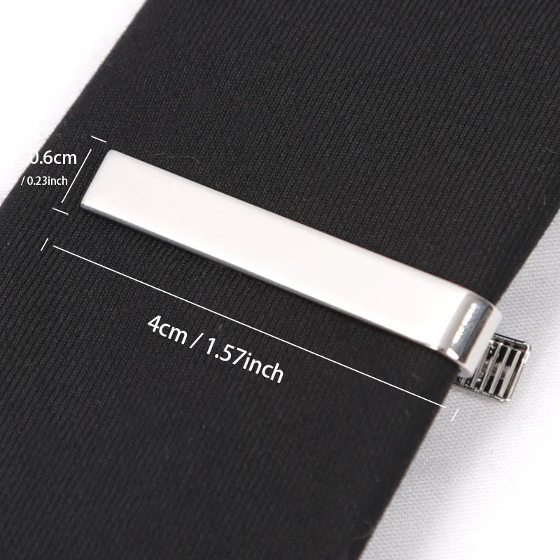 Tie Clips Gold Colour Fashion Ties for Men Gifts Metal Simple Bar Clasp Practical Necktie Accessories Tie Pin Mens Collar Cli