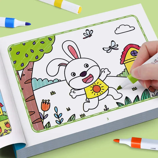 Cartoon Animal Drawing Book, Children's Coloring Book, Graffiti Coloring Book, Fun Coloring Book, Suitable for Children Aged 