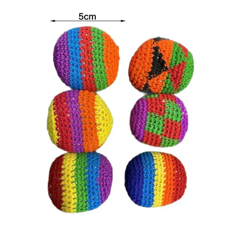 Soft Handmade Sacks for Footbag Juggling Balls Kids Outdoor Toy Safe and Durable for Camping - 1pc random