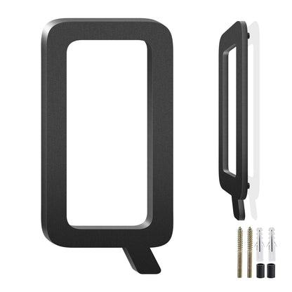 3-10 Inch Floating Aluminum House Address Numbers Letters, Modern Metal House Numbers for Outside, Black Metal Door Address L