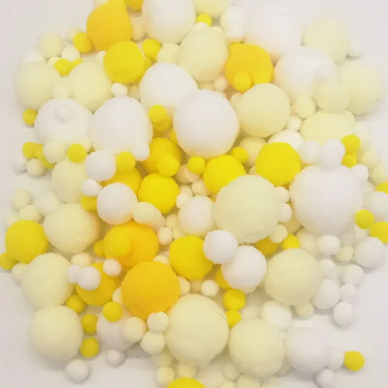 8-30mm Pom poms Multi-Colored Pompoms Soft Fluffy Puff Pompom Balls for Kid DIY Creative Craft Wedding Decor Sewing Supplies 