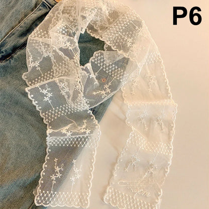 Sweet Lace Elastic Bow Tie Bohemian Waist Chain Belt for Women Fashion Sweater Chain Waist Seal Body Decor Accessories - Styl