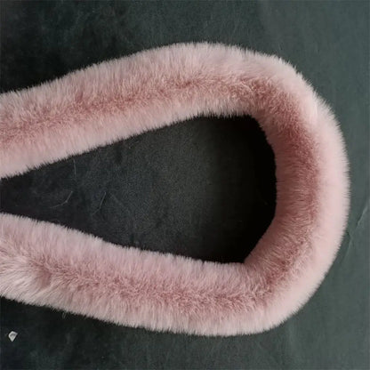 1PC 100cm in Length And 5cm in Width Faux Rabbit Fur Tape Trimming Ribbon Furry Fluffy Sewing DIY Craft Scarf Collar