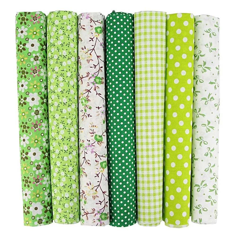 7PCS 25 x 25cm/50 x 50cm Squares Cotton Craft Fabric Cloths for DIY Bundle Patchwork Quilting Sewing Scrapbooking Artcraft - 