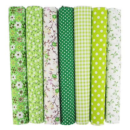 7PCS 25 x 25cm/50 x 50cm Squares Cotton Craft Fabric Cloths for DIY Bundle Patchwork Quilting Sewing Scrapbooking Artcraft - 