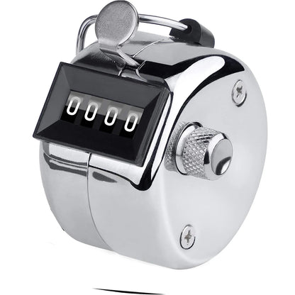 Metal Handheld Tally Counter 4-Digit Number Count Clicker Counter, Hand Mechanical Counters Clickers Pitch Counter for Coachi