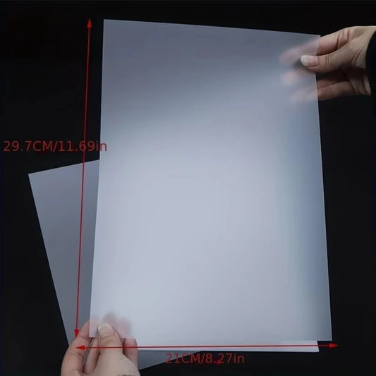A4 20Sheets DTF Transfer Film Paper PET Heat Transfer Paper Double-Sided Glossy Clear Pretreat Film for DTF Epson Inkjet Prin