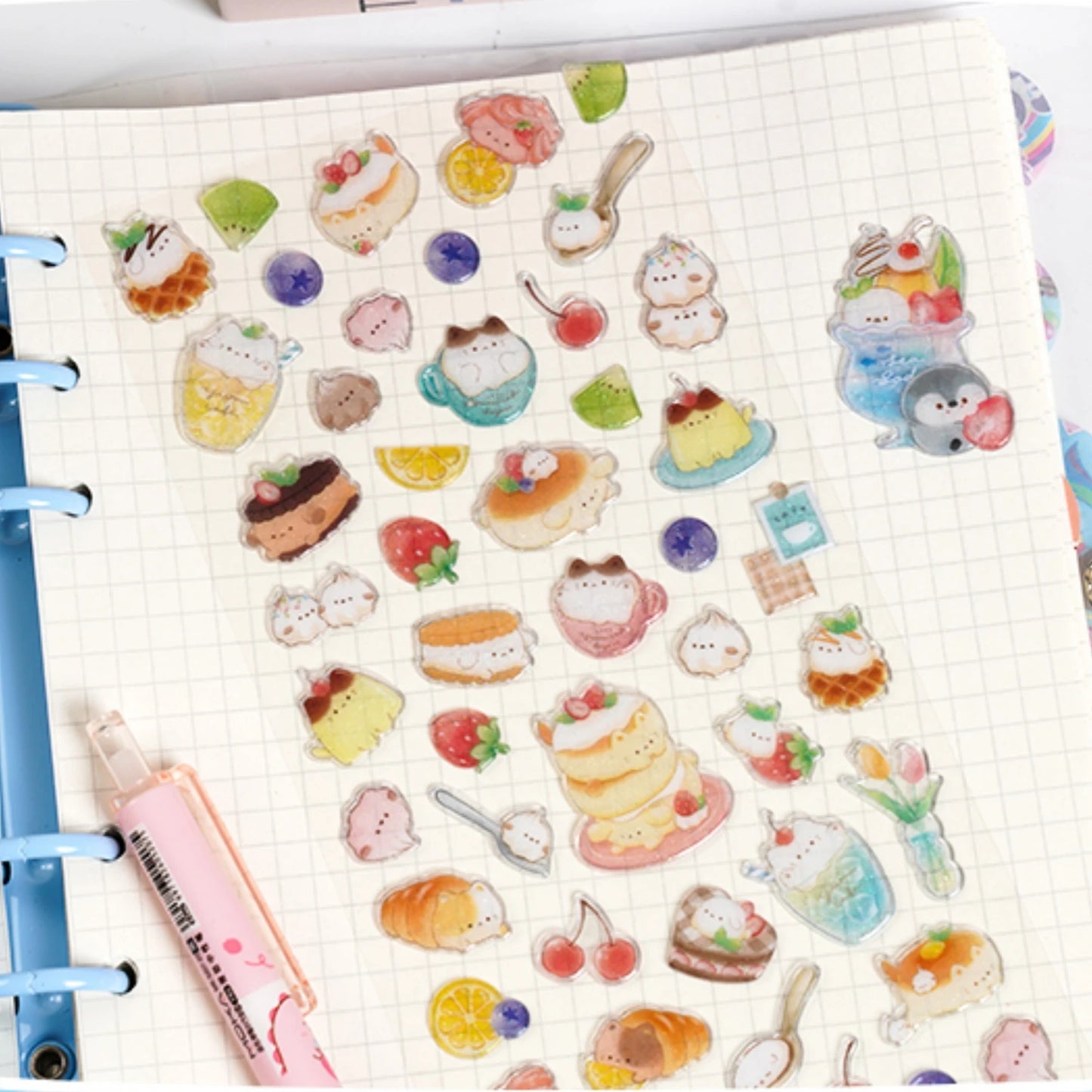 3 pcs Random Cute Candy Color Animals Flash Decor Stickers Scrapbooking Diy Journaling Cute Stationery Diary Sticker Gift Pri