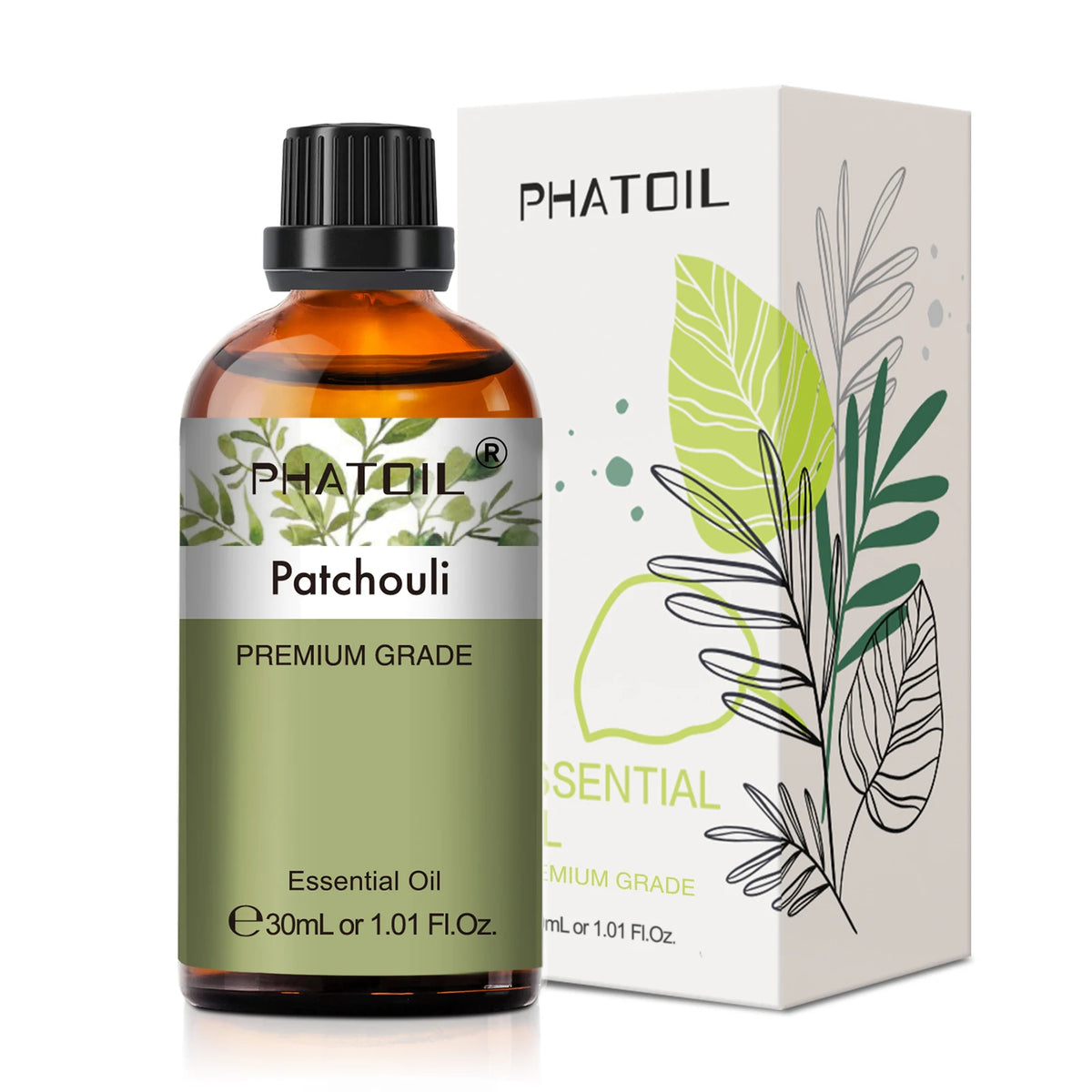 PHATOIL 1PCS Aromatherapy Essential Oil 30ml Lemon Eucalyptus Lavender Bergamot Jasmine Juniper Rose Vanilla Aroma Essential 