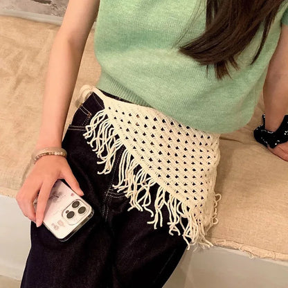2025 ! Y2K Women Lace Tulle Bandage Skirt Stacked Lace Half Skirt Layering Small Butt Curtain Flower Triangle Hair Scarf - Be