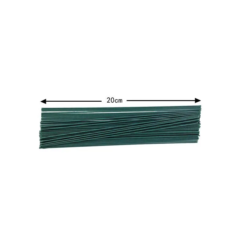 5-100Pcs Mini Green Floral Wire Stems for Florist Flower Arrangement 20/30/40cm DIY Wedding Handmade Material Decor Accessoie