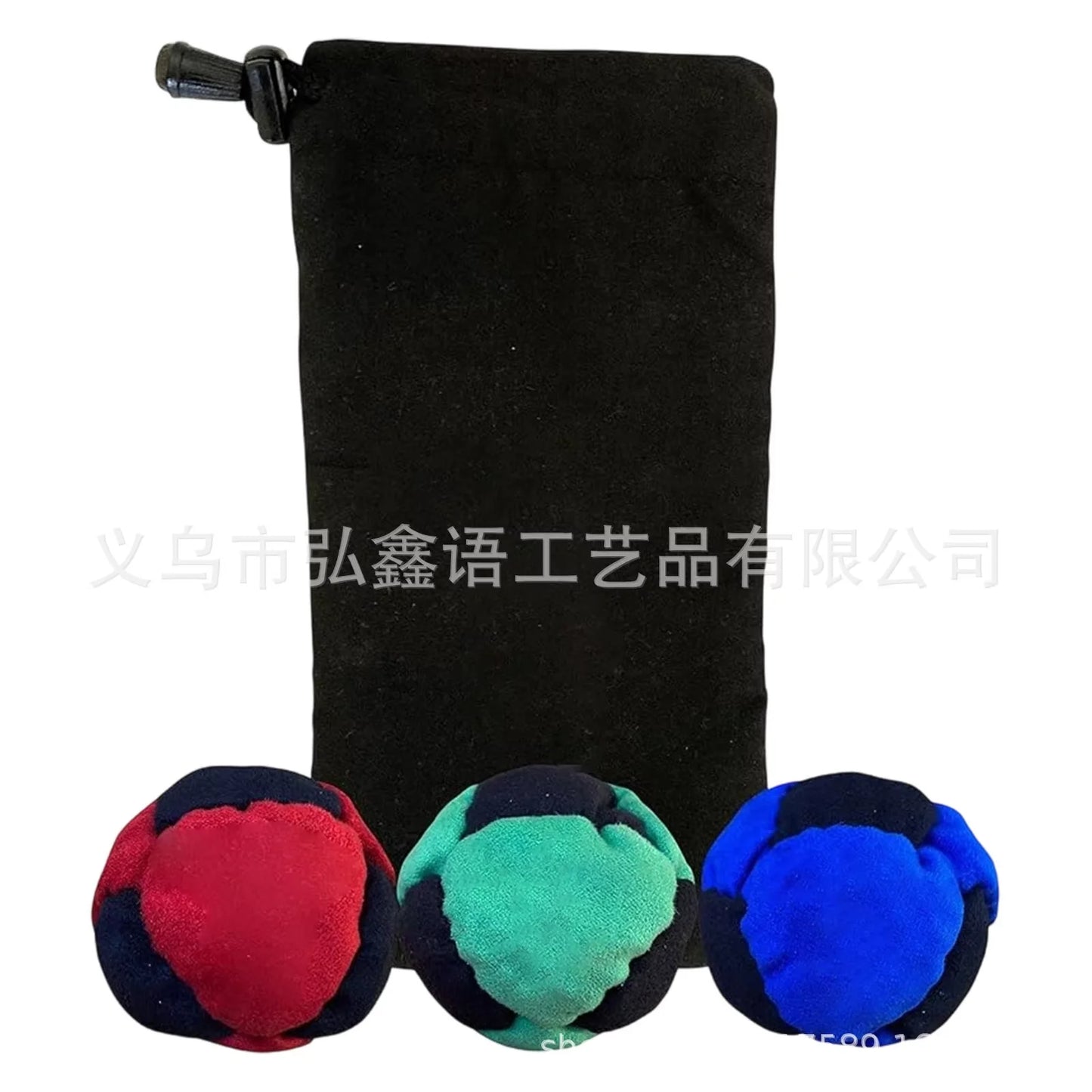 Classic Footbag Hacky Sack 3-Pack with Carry Pouch,Sand-Filled 8-Panel Synthetic Suede Footbag Set for Beginners &Player