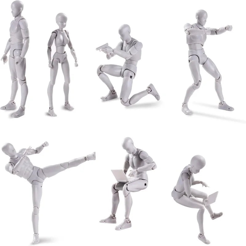 Sketch Draw Figurines Male Female Movable Body Kun Body Chan Joint Pain Anime Figure Shf Action Figure Toy Model Draw Mannequ