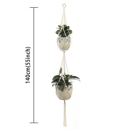 Hanging Plant Handmade Macrame Plant Hanger Flower Pot Planter Hanger Wall Decor Courtyard Garden Hanging Planter Hanging Bas