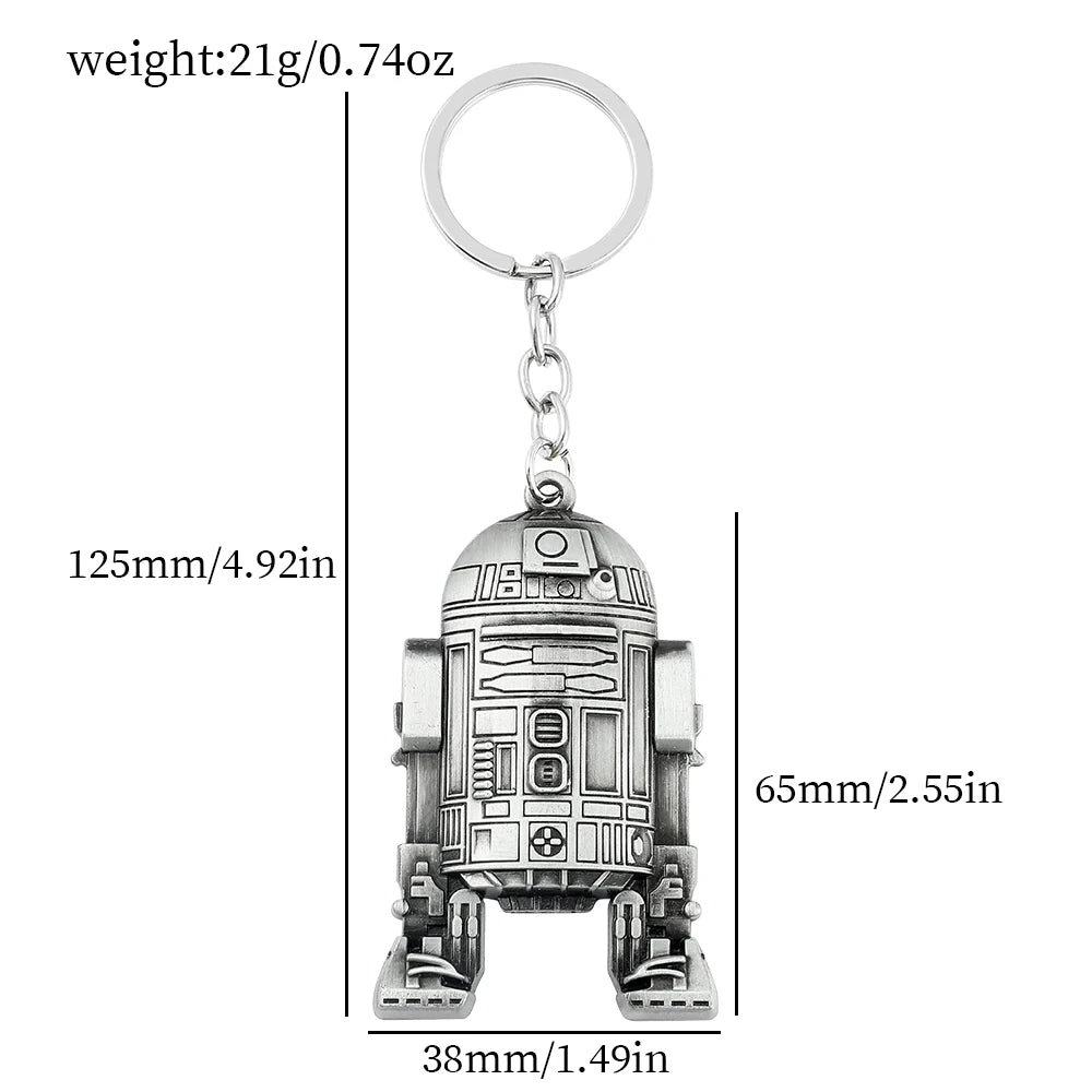 Vintage Star War Men's Spaceship Keychain Anime Destroyer Battleship Car Trinket Bag Keyrings Accessories Party Gifts