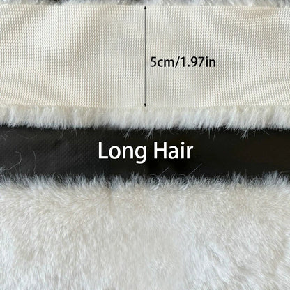 1m Faux Rabbit Fur Ribbon Trimming Fabric Soft Fluffy Plush Hair Tapes Stripe Fabric For DIY Garment Crafts Sewing Accessorie
