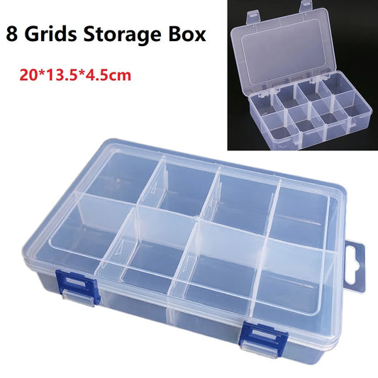 Tools Storage Box Adjustable 8Grids Compartment Plastic Storage Box Screw Holder Case Organizer 20*13.5*4.5cm Pill Hardware T
