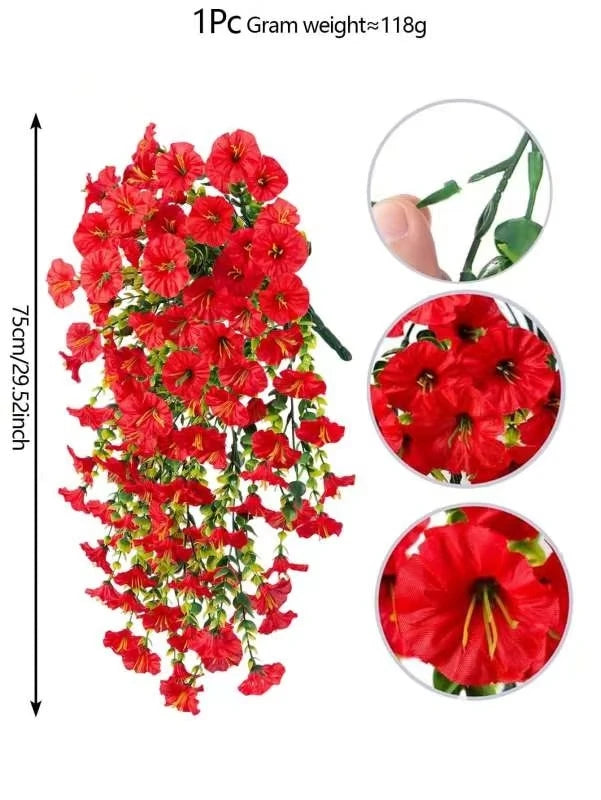 Artificial Flowers Vine Morning Glory Wedding Wreath Home Room Valentine's Decor Outdoor Yard Pretty Hanging Arch DIY Gift Pr