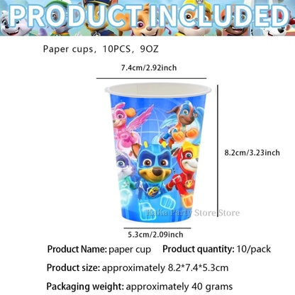 PAW Patrol Birthday Party Decor Tableware Tablecloth Plates Cup Balloons Baby Shower PAW Patrol Party Supplies Kids Favors Gi