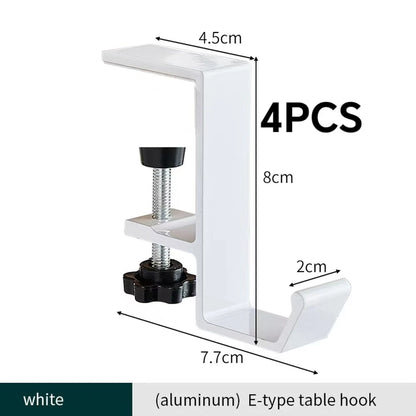 Punch-free Hanging Bag Hook Student Desk Side Hanging Bag Artifact Removable Mobile Handbag Holders Multi-functional Table Ho
