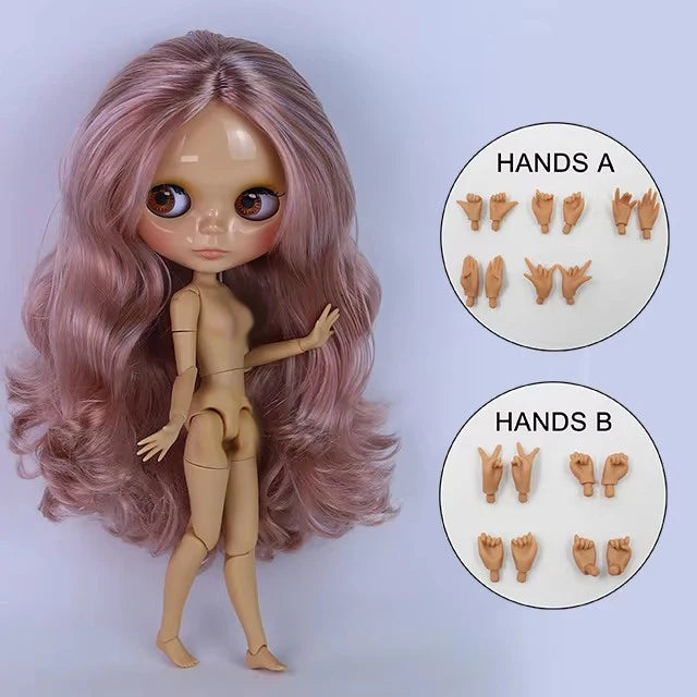 ICY DBS blyth doll 1/6 bjd toy joint body white skin shiny & matte face 30cm on sale special price toy gift anime doll - tan 