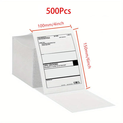 4x6inch Thermal Printer Papers 100x150mm White Labels Sticker For Shipping Labels DHL UPS Express LOGO Barcode For P50/D100/D
