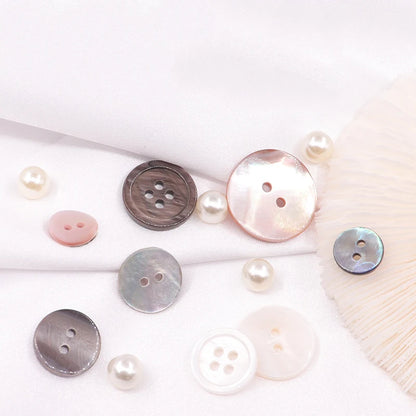 10Pcs Natural Pearl Shell Buttons for Clothing Sewing Accessories Scrapbooking DIY Crafts Garment Decoration Round Shell Butt