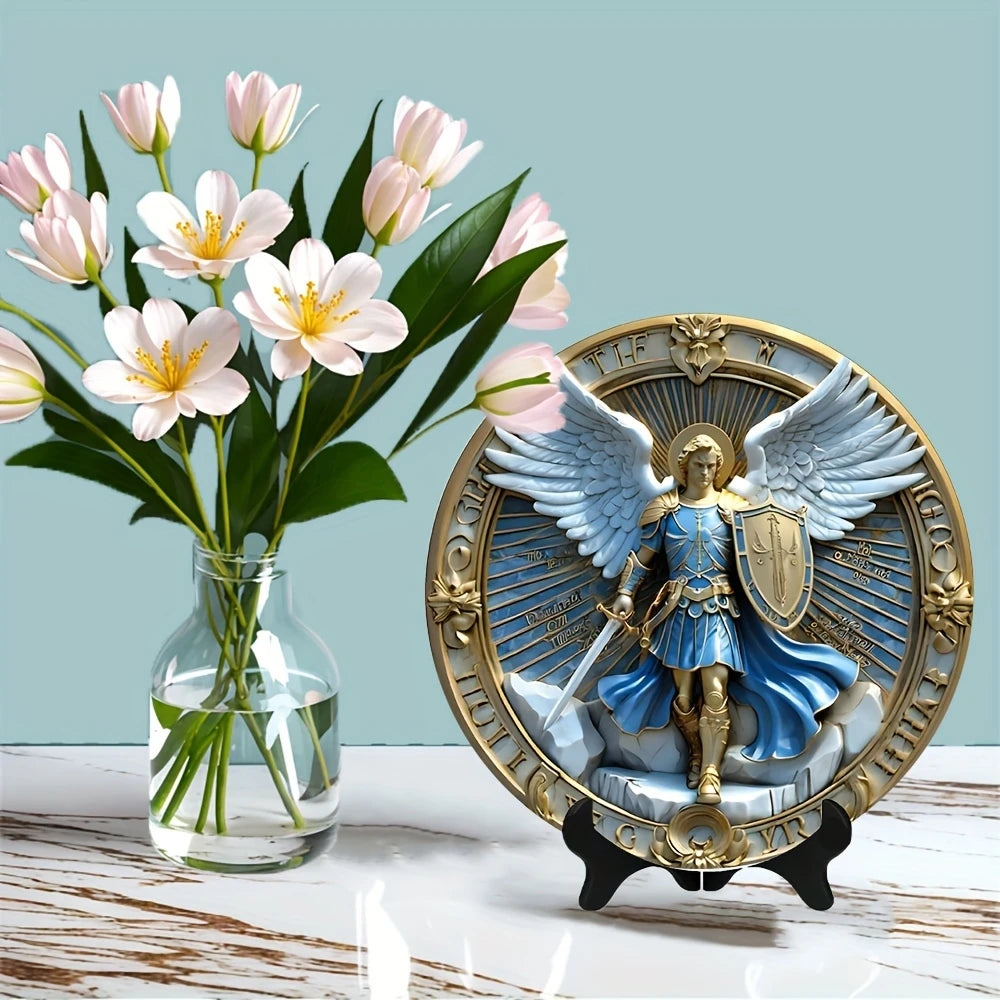 1PCS 2D Flat Home Decor Wooden Disc Angel Sub Series Holy Angel Redemption Bedroom Wall Decorations Photo Props Decoration