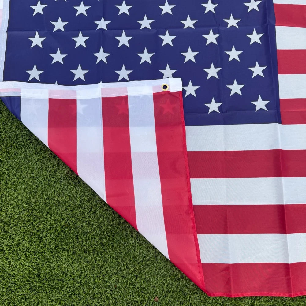 150x90cm US banner Double Sided Printed Polyester American Flag Grommets USA Flag