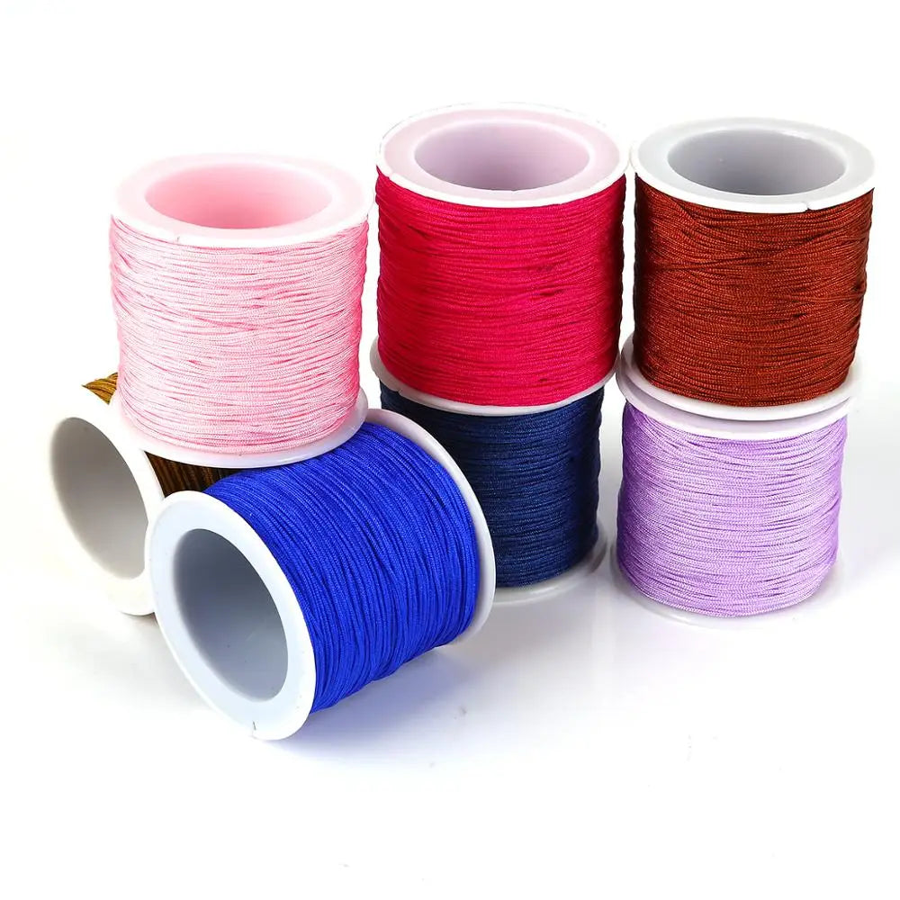40m/lot 0.8mm Cotton Knotting Macrame Cord Nylon Thread String DIY Beading Braided Bracelet Jewelry Making