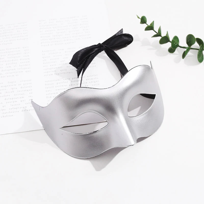 Women Man Sexy Gentleman Masquerade Mask Prom Mask Halloween Party Props Black White Retro Mask Plastic Half Face Cosplay Mas