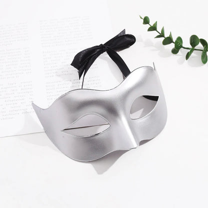 Women Man Sexy Gentleman Masquerade Mask Prom Mask Halloween Party Props Black White Retro Mask Plastic Half Face Cosplay Mas