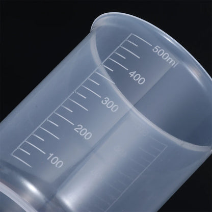1/4Pcs 50/150/250/500ml Plastic Measuring Cup for Laboratory Beaker Graduated Mug Kitchen Baking Supplies Measurement Tool