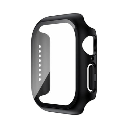Tempered Glass+Case For Apple Watch 38mm 40mm 41mm 42mm 44mm 45mm 46mm Screen Protector Protective Cover iWatch 10 8 7 9 6 SE