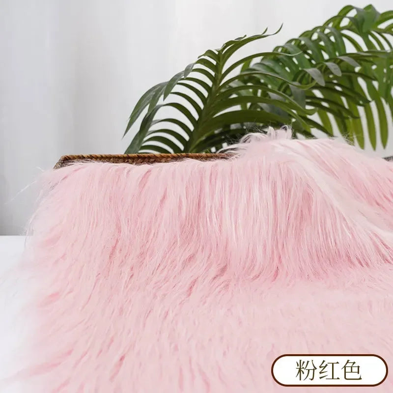 25x45cm 9cmPile Faux Fur Fabric For Sewing Doll Toy Beard Hair DIY Patchwork Material Accessories Home Decoration Cosplay Fab