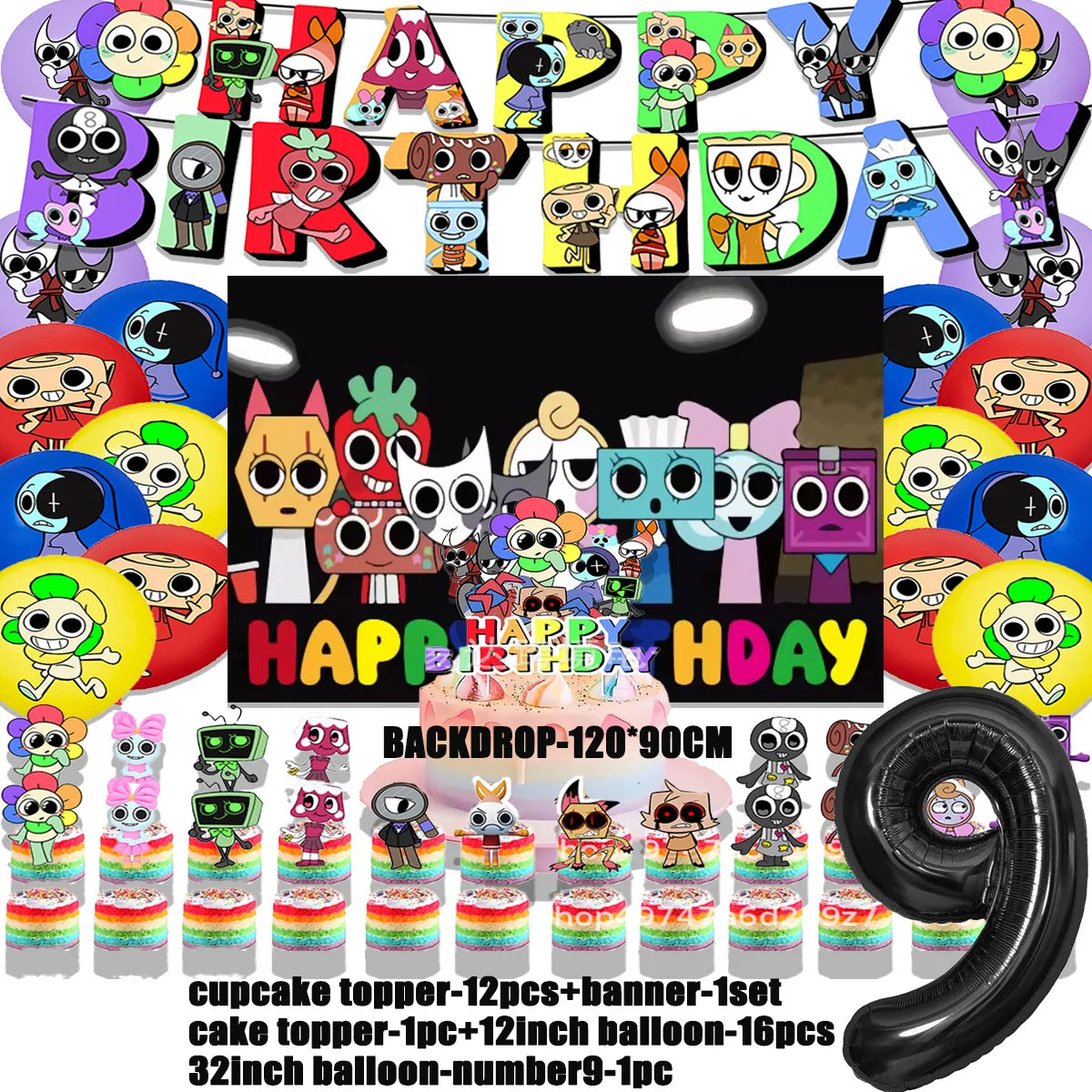 Dandys World Theme Birthday Party Decoration Disposable Tableware Dandy Balloon Napkin Backdrop For Baby Shower Kid Gift Supp