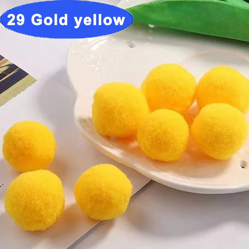 30-300Pcs Soft Pom Poms Fluffy Balls Pompon Mixed 40Colors Pompom Fur Ball for Kids DIY Craft Wedding Decor 8/10/15/20/25/30m
